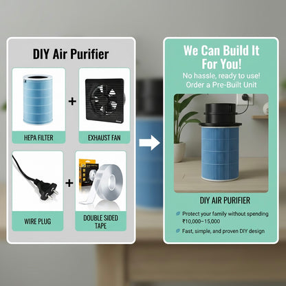 DIY Clean Air Purifier – High-Efficiency HEPA + Activated Carbon Air Filter (Budget-Friendly & Powerful)