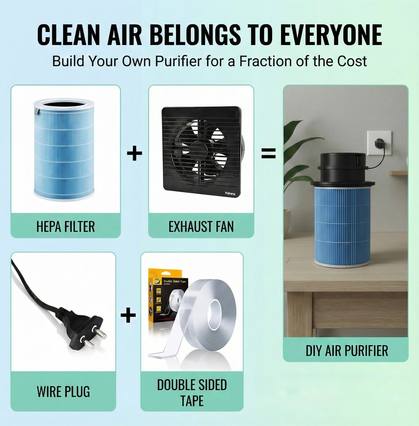 DIY Clean Air Purifier – High-Efficiency HEPA + Activated Carbon Air Filter (Budget-Friendly & Powerful)